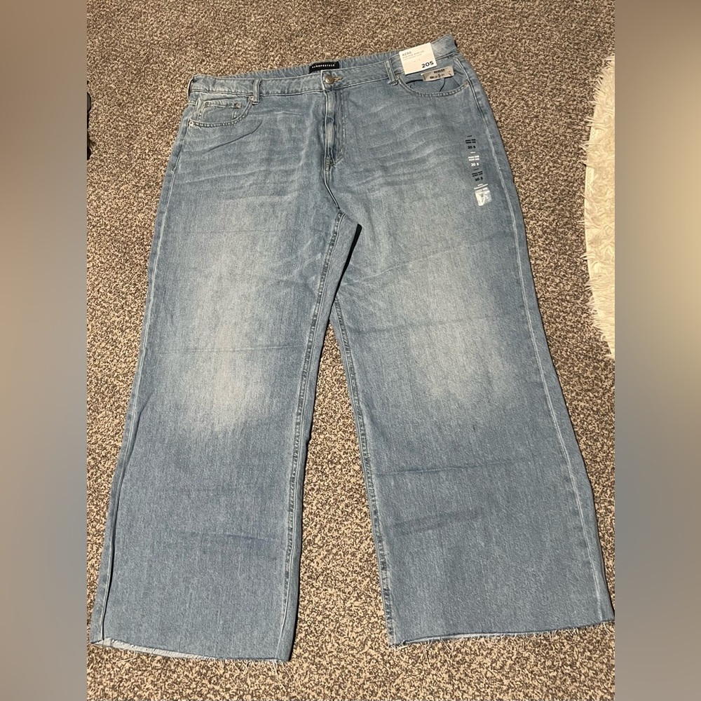 NWT Aeropostale Light Blue High Rise Wide Leg Jeans Sx 20S